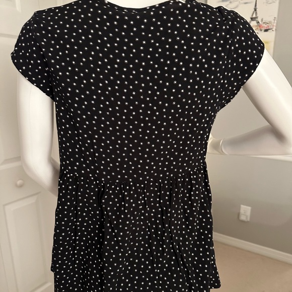 Black & white polka dot top- Caslon- XS - Picture 2 of 4